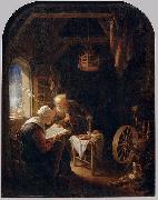 Gerard Dou Reading the Bible oil painting artist